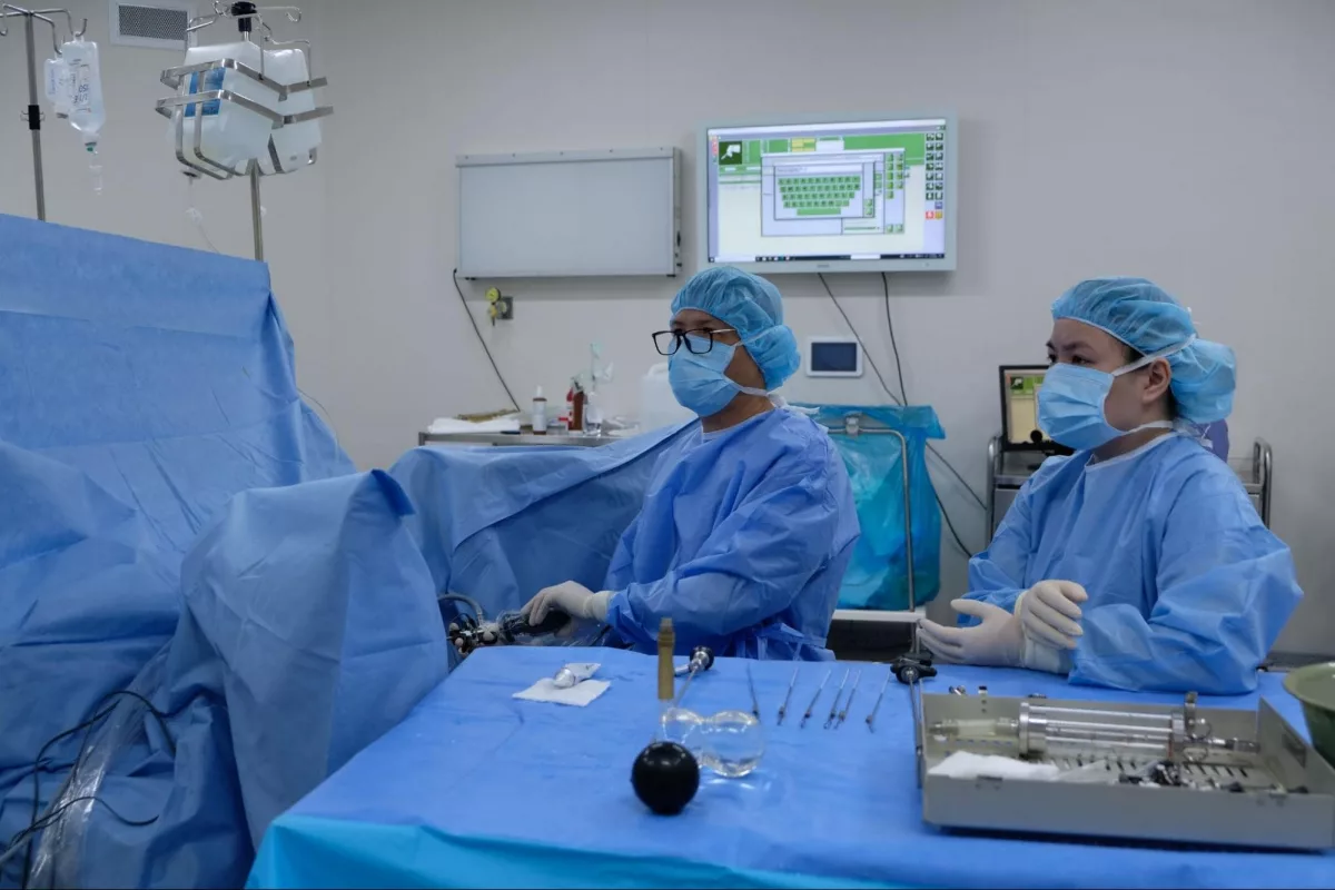 Procedure of percutaneous endoscopic lumbar discectomy