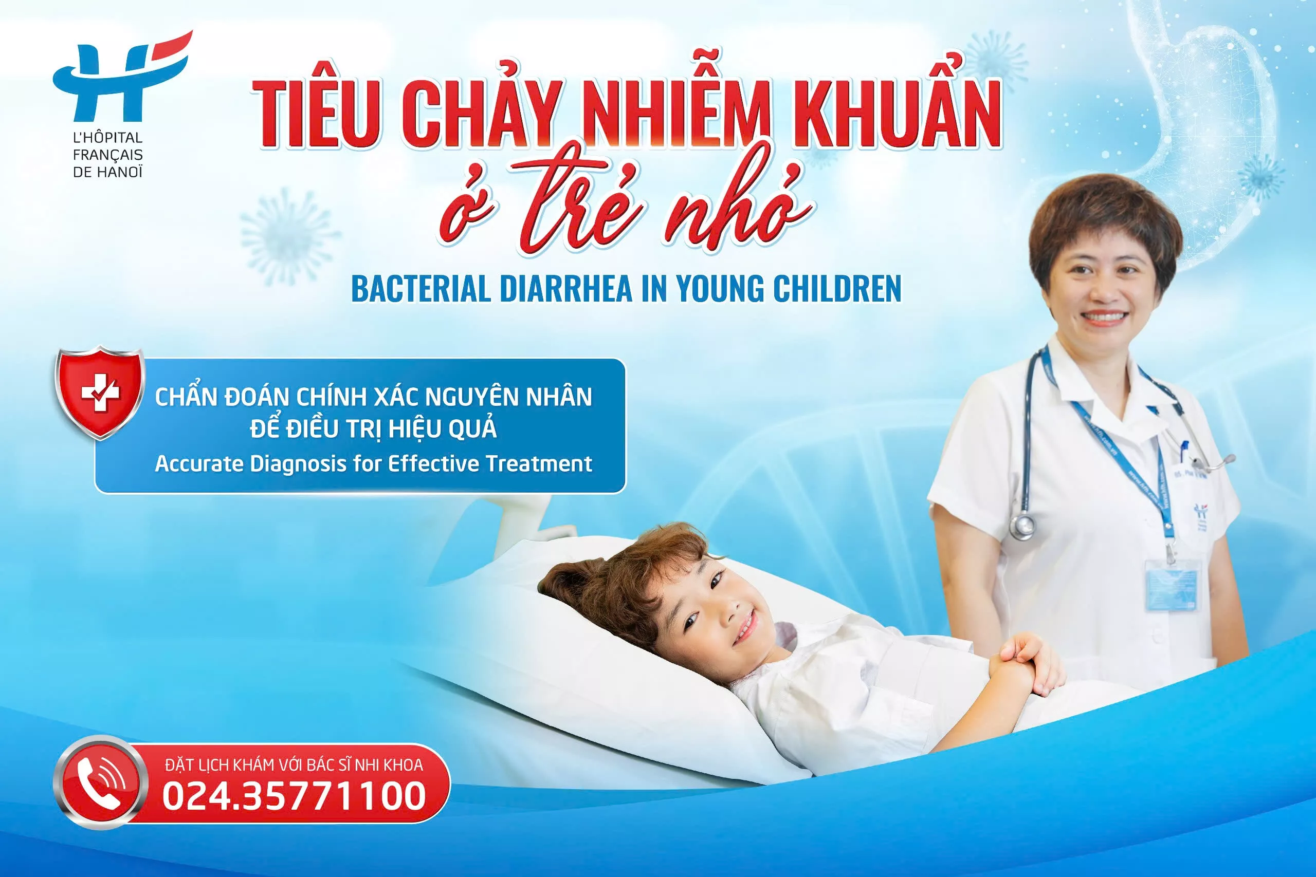 TIÊU CHẢY NHIỄM KHUẨN Ở TRẺ NHỎ – CHẨN ĐOÁN CHÍNH XÁC NGUYÊN NHÂN ĐỂ ĐIỀU TRỊ HIỆU QUẢ