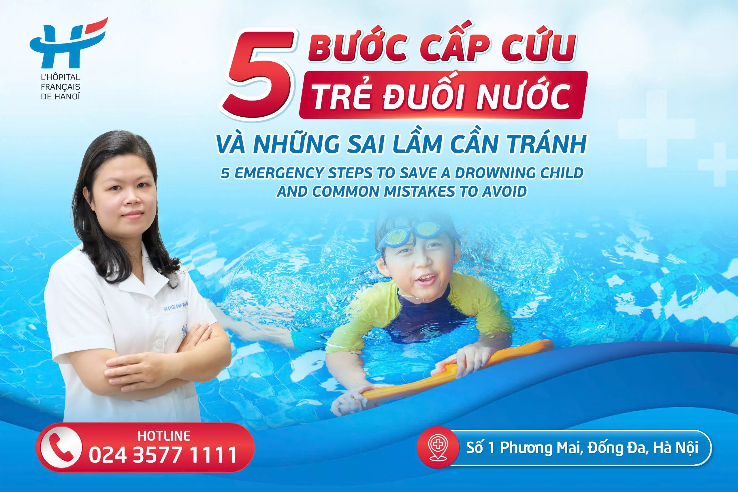 5 BƯỚC CẤP CỨU TRẺ ĐUỐI NƯỚC VÀ NHỮNG SAI LẦM CẦN TRÁNH