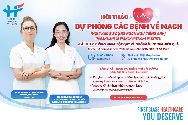Hội thảo Dự phòng các bệnh về mạch (Hội thảo sử dụng ngôn ngữ tiếng Anh)