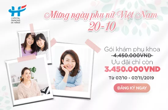Ưu đãi gói khám phụ khoa: Món quà vì sức khỏe phụ nữ thân yêu nhân ngày phụ nữ Việt Nam 20-10