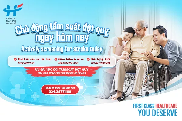 Chương trình ưu đãi gói Tầm soát đột quỵ nhân dịp ra mắt Trung tâm Phòng ngừa, Chẩn đoán và Kiểm soát các Bệnh lý về mạch 