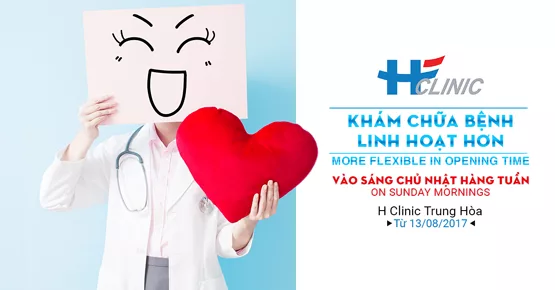 H Clinic Trung Hòa mở cửa khám chữa bệnh vào sáng chủ nhật