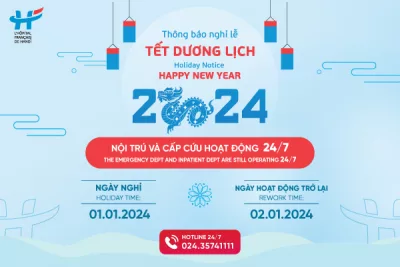 THÔNG BÁO LỊCH HOẠT ĐỘNG TẾT DƯƠNG LỊCH 2024