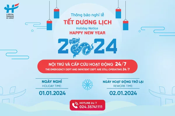 THÔNG BÁO LỊCH HOẠT ĐỘNG TẾT DƯƠNG LỊCH 2024