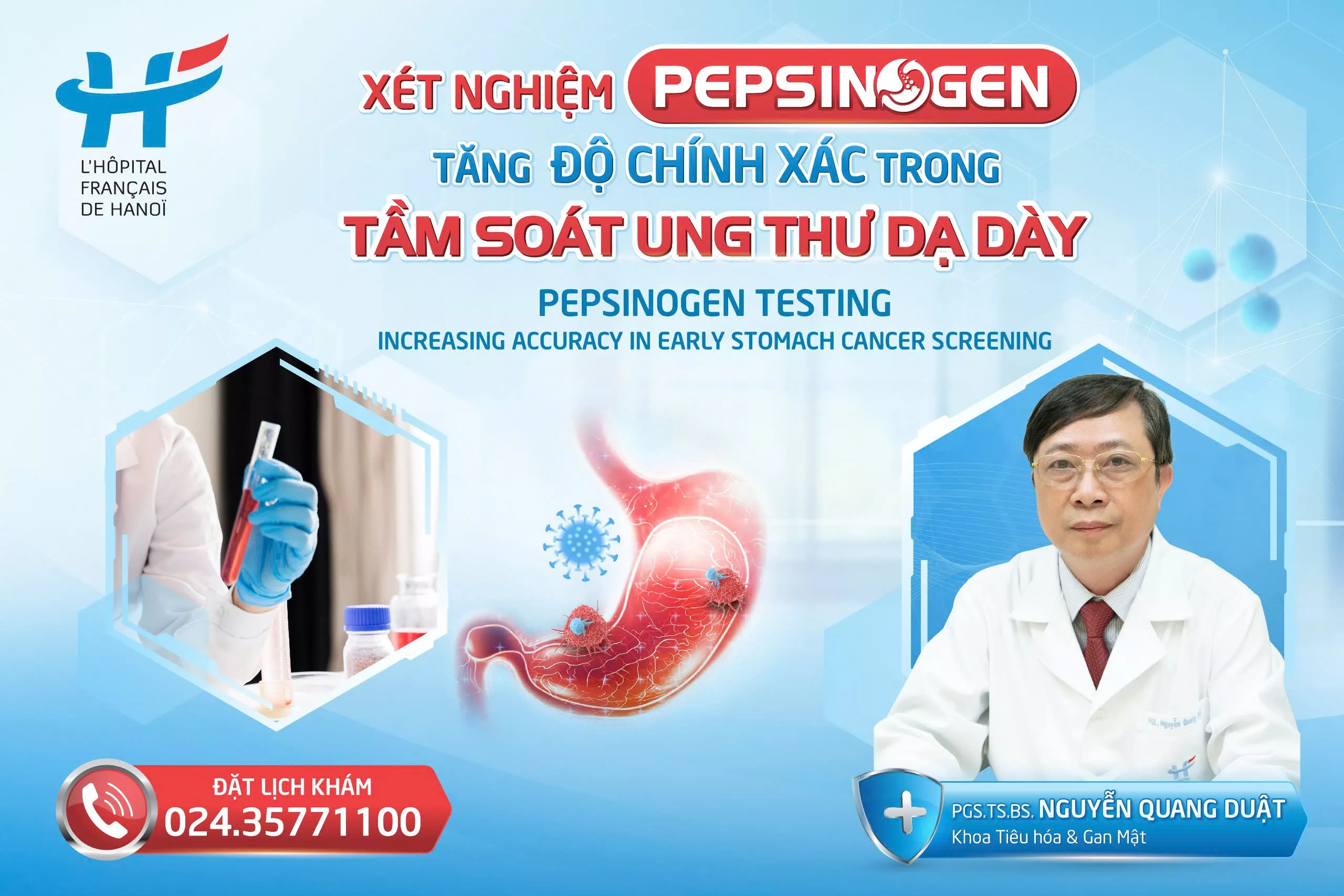 XÉT NGHIỆM PEPSINOGEN – TĂNG ĐỘ CHÍNH XÁC TRONG TẦM SOÁT SỚM UNG THƯ DẠ DÀY
