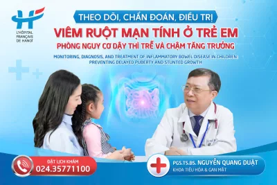 THEO DÕI, CHẨN ĐOÁN, ĐIỀU TRỊ VIÊM RUỘT MẠN TÍNH Ở TRẺ EM, PHÒNG NGUY CƠ DẬY THÌ TRỄ VÀ CHẬM TĂNG TRƯỞNG