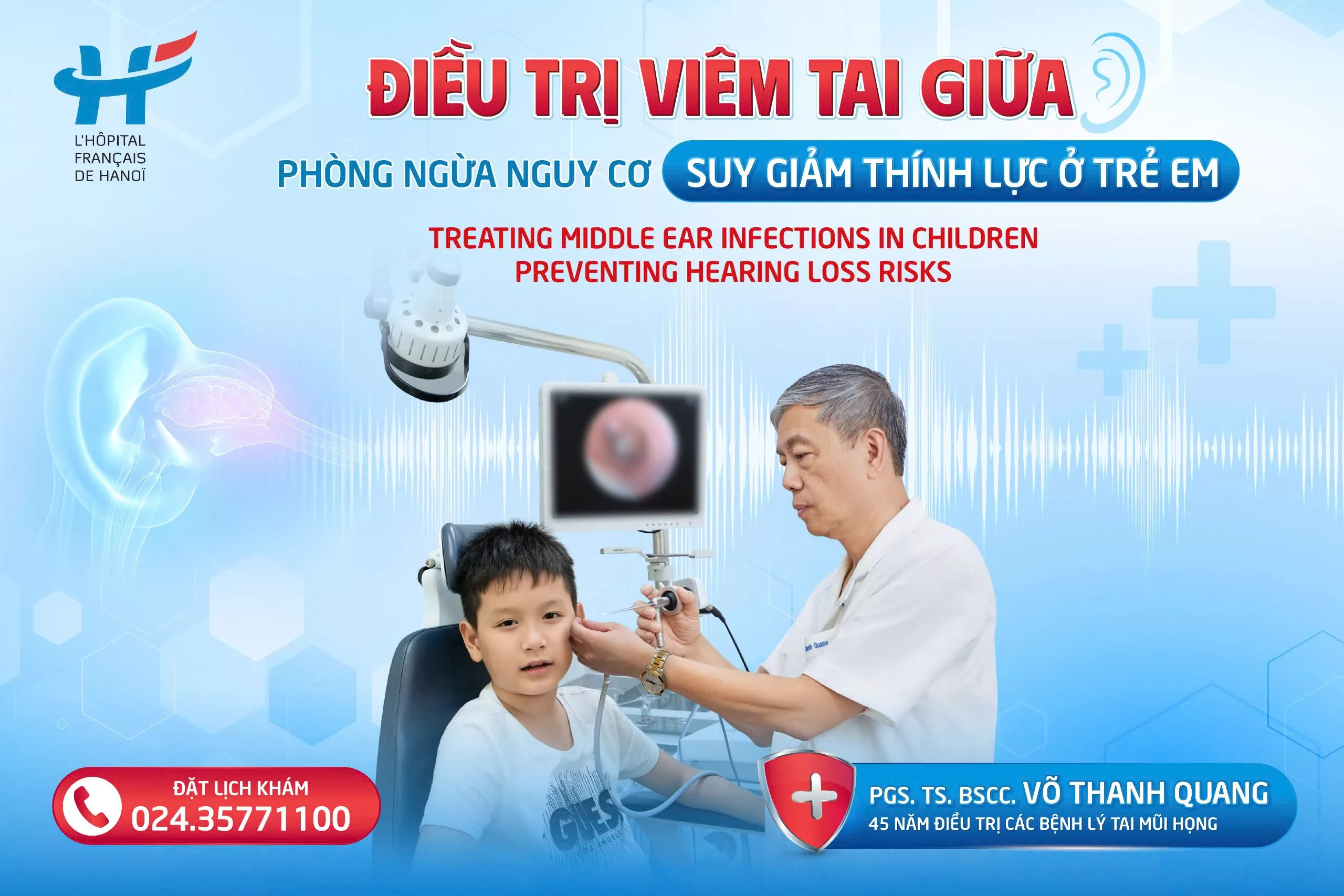 ĐIỀU TRỊ VIÊM TAI GIỮA – PHÒNG NGỪA NGUY CƠ SUY GIẢM THÍNH LỰC Ở TRẺ EM